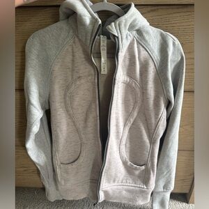 Lululemon Athletica Gray and Cream Hoodie
